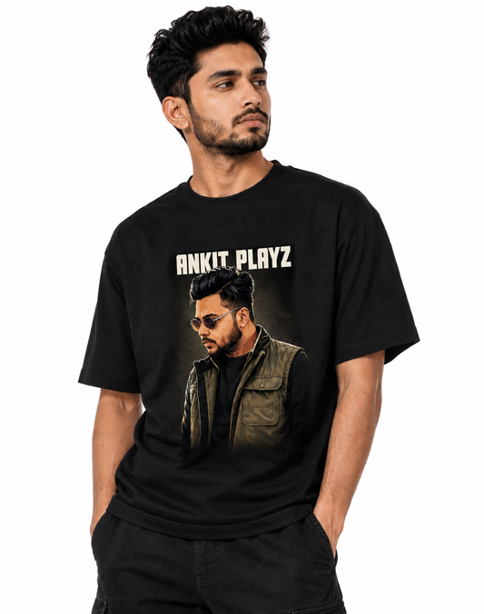 Ankit Playz - Unisex Standard Crew T-Shirt [Check Description for Size Chart]
